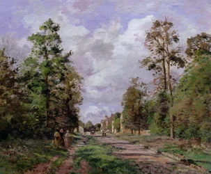 La route de Louveciennes au bord du bois, 1871